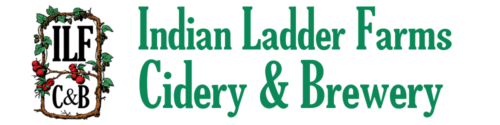 ILFCB Decorative logo with the words Indian Ladder Farms Cidery and Brewery next to it.